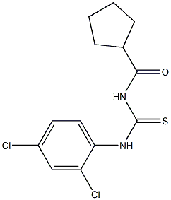 N-{[(2,4-dichlorophenyl)amino]carbonothioyl}cyclopentanecarboxamide 구조식 이미지