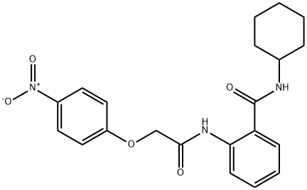 N-cyclohexyl-2-{[(4-nitrophenoxy)acetyl]amino}benzamide Structure