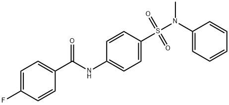 4-fluoro-N-(4-{[methyl(phenyl)amino]sulfonyl}phenyl)benzamide Structure