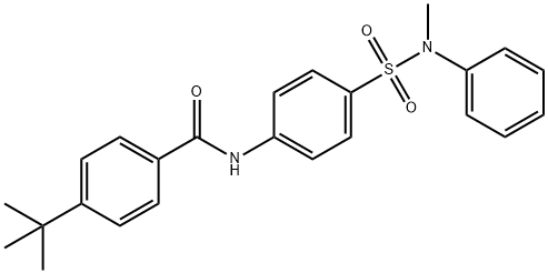 4-tert-butyl-N-(4-{[methyl(phenyl)amino]sulfonyl}phenyl)benzamide 구조식 이미지