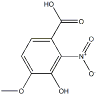 3-hydroxy-4-methoxy-2-nitrobenzoic acid 구조식 이미지
