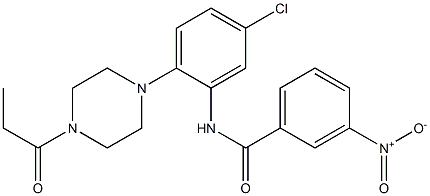 N-[5-chloro-2-(4-propanoylpiperazin-1-yl)phenyl]-3-nitrobenzamide Structure