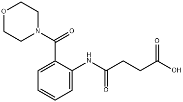 4-{[2-(4-morpholinylcarbonyl)phenyl]amino}-4-oxobutanoic acid Structure