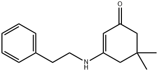 2-Cyclohexen-1-one, 5,5-dimethyl-3-[(2-phenylethyl)amino]- Structure