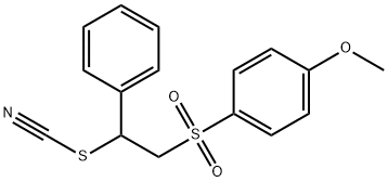 1-methoxy-4-((2-phenyl-2-thiocyanatoethyl)sulfonyl)benzene Structure