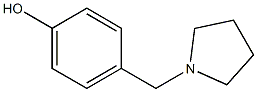 Phenol, 4-(1-pyrrolidinylmethyl)- Structure