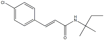 (E)-3-(4-chlorophenyl)-N-(2-methylbutan-2-yl)prop-2-enamide Structure