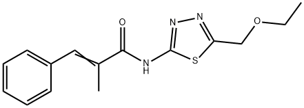 (E)-N-[5-(ethoxymethyl)-1,3,4-thiadiazol-2-yl]-2-methyl-3-phenylprop-2-enamide Structure