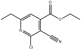 ethyl 2-chloro-3-cyano-6-ethylpyridine-4-carboxylate 구조식 이미지
