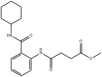 methyl 4-({2-[(cyclohexylamino)carbonyl]phenyl}amino)-4-oxobutanoate Structure