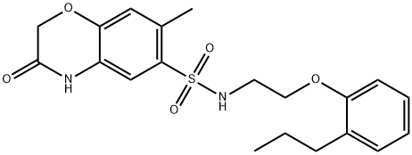 7-methyl-3-oxo-N-[2-(2-propylphenoxy)ethyl]-3,4-dihydro-2H-1,4-benzoxazine-6-sulfonamide Structure