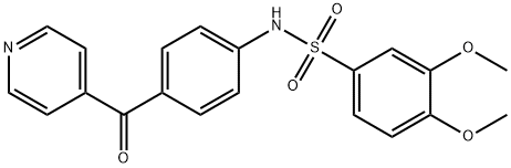 3,4-dimethoxy-N-[4-(pyridine-4-carbonyl)phenyl]benzenesulfonamide Structure