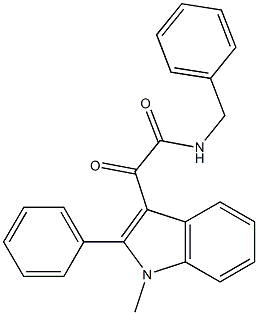 N-benzyl-2-(1-methyl-2-phenyl-1H-indol-3-yl)-2-oxoacetamide Structure