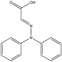 Acetic acid, (diphenylhydrazono)- 구조식 이미지