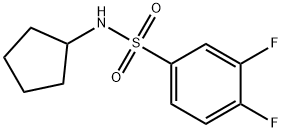 N-Cyclopentyl-3,4-difluorobenzenesulfonamide, 97% Structure