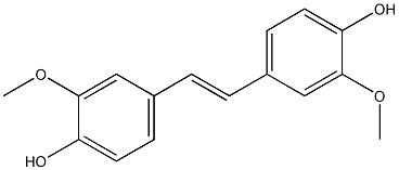 Phenol, 4,4'-(1E)-1,2-ethenediylbis[2-methoxy- Structure