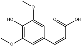 2-Propenoic acid, 3-(4-hydroxy-3,5-dimethoxyphenyl)-, (Z)- Structure