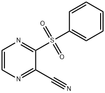 3-Benzenesulfonyl-pyrazine-2-carbonitrile 구조식 이미지