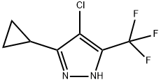 4-chloro-5-cyclopropyl -3-(trifluoromethyl)-1H-Pyrazole 구조식 이미지