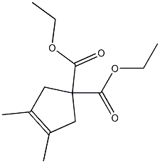 3-Cyclopentene-1,1-dicarboxylic acid, 3,4-dimethyl-, diethyl ester Structure