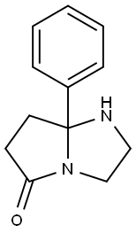 7a-phenyl-hexahydro-1H-pyrrolo[1,2-a]imidazolidin-5-one 구조식 이미지