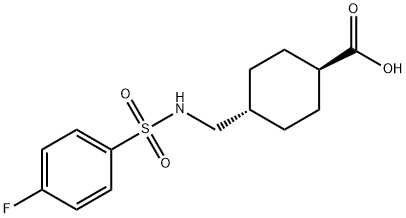 4-((((4-fluorophenyl)sulfonyl)amino)methyl)cyclohexanecarboxylic acid 구조식 이미지
