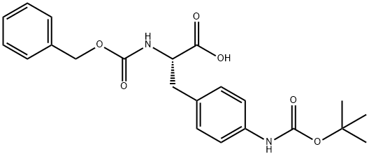 4-[[(1,1-dimethylethoxy)carbonyl]amino]-N-[(phenylmethoxy)carbonyl]- L-Phenylalanine 구조식 이미지