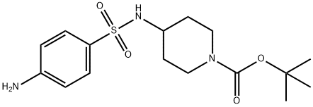 tert-Butyl 4-(4-aminophenylsulfonamido)piperidine-1-carboxylate 구조식 이미지