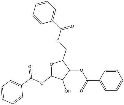 (3,5-dibenzoyloxy-4-hydroxy-oxolan-2-yl)methyl benzoate Structure