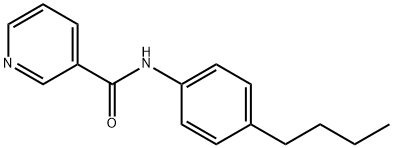3-Pyridinecarboxamide,N-(4-butylphenyl)- Structure