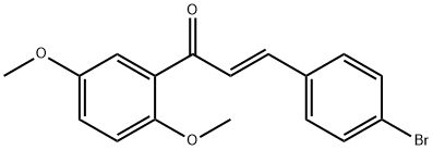 (2E)-3-(4-bromophenyl)-1-(2,5-dimethoxyphenyl)prop-2-en-1-one 구조식 이미지