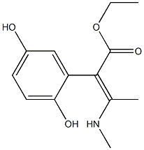 ethyl (2E)-2-(2,5-dihydroxyphenyl)-3-(methylamino)-2-butenoate 구조식 이미지