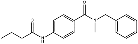 N-benzyl-4-(butanoylamino)-N-methylbenzamide Structure
