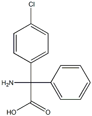 Benzeneacetic acid, a-amino-4-chloro-a-phenyl- Structure