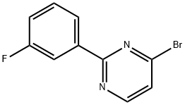 4-BROMO-2-(3-FLUOROPHENYL)PYRIMIDINE 구조식 이미지