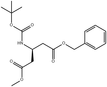 (S)-1-BENZYL 5-METHYL 3-((TERT-BUTOXYCARBONYL)AMINO)PENTANEDIOATE 구조식 이미지