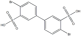 [1,1'-Biphenyl]-3,3'-disulfonic acid,4,4'-dibromo- Structure