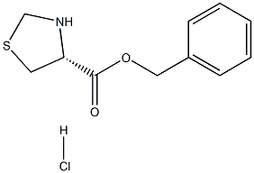 R-4-Thiazolidinecarboxylic acid phenylmethyl ester hydrochloride 구조식 이미지