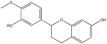 2H-1-Benzopyran-7-ol, 3,4-dihydro-2-(3-hydroxy-4-methoxyphenyl)- Structure