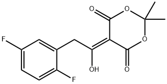 5-(2-(2,5-difluorophenyl)-1-hydroxyethylidene)-2,2-dimethyl-1,3-dioxane-4,6-dione Structure