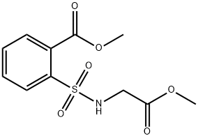 Benzoic acid, 2-[[(2-methoxy-2-oxoethyl)amino]sulfonyl]-, methyl ester 구조식 이미지