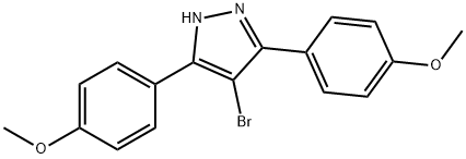 4-bromo-3,5-bis(4-methoxyphenyl)-1H-pyrazole Structure
