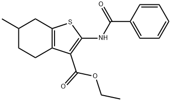 ethyl 2-benzamido-6-methyl-4,5,6,7-tetrahydrobenzo[b]thiophene-3-carboxylate Structure