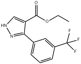 ethyl 5-[3-(trifluoromethyl)phenyl]-1H-pyrazole-4-carboxylate 구조식 이미지