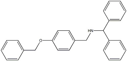 {[4-(benzyloxy)phenyl]methyl}(diphenylmethyl)amine Structure