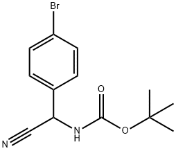 tert-butyl ((4-bromophenyl)(cyano)methyl)carbamate Structure