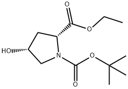 (4R)-4-Hydroxy-1-Boc-D-proline ethyl ester Structure