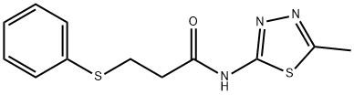 N-(5-methyl-1,3,4-thiadiazol-2-yl)-3-(phenylsulfanyl)propanamide Structure
