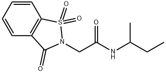 N-(sec-butyl)-2-(1,1-dioxido-3-oxobenzo[d]isothiazol-2(3H)-yl)acetamide Structure