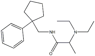 2-(diethylamino)-N-[(1-phenylcyclopentyl)methyl]propanamide Structure